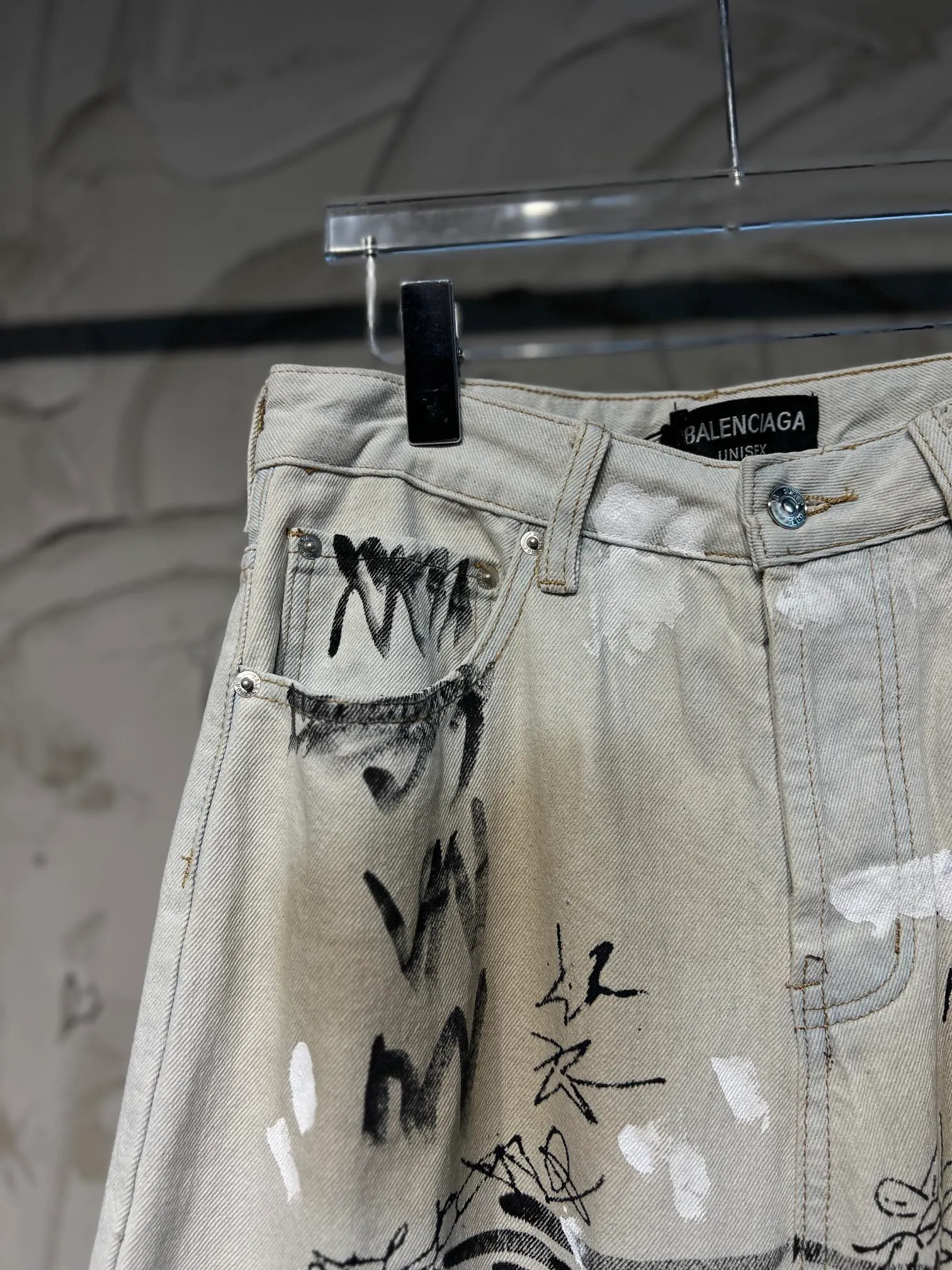 Balenciaga SS 23 Same Style 23 ， ， Breathable， ， ， ， ， Same Style Versatile ！ Blue White Sizes: S-M-L-XL